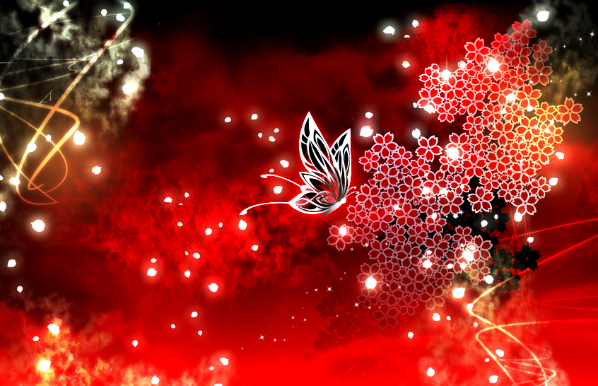紅桜蝶